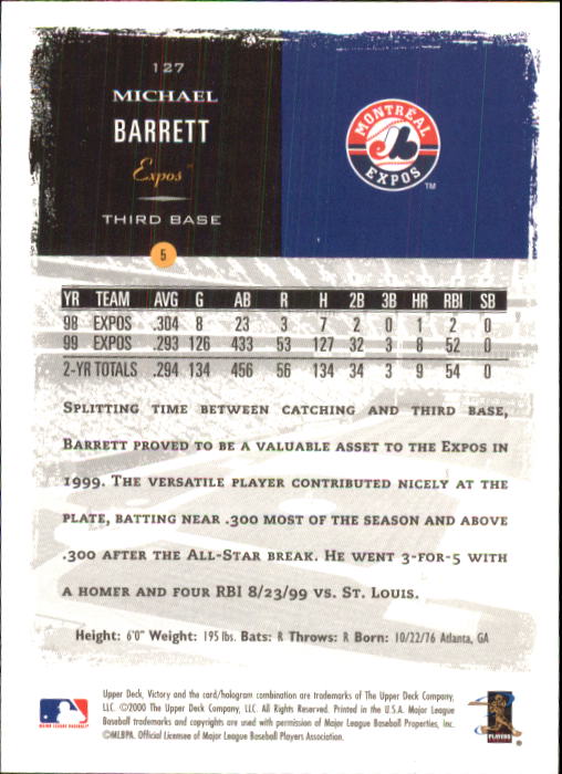 B3902- 2000 Upper Deck Victory BB #s 1-250 +Rookies -You Pick- 15+ FREE US SHIP - Bild 253 von 496