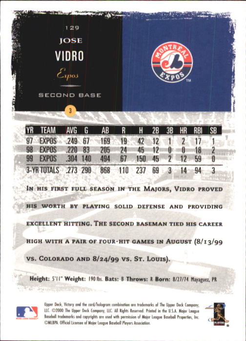 B3902- 2000 Upper Deck Victory BB #s 1-250 +Rookies -You Pick- 15+ FREE US SHIP - Bild 257 von 496