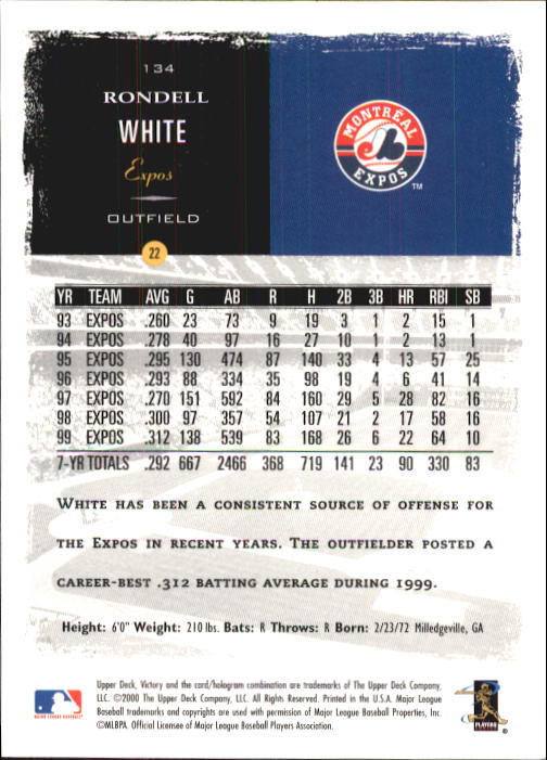 B3902- 2000 Upper Deck Victory BB #s 1-250 +Rookies -You Pick- 15+ FREE US SHIP - Bild 267 von 496