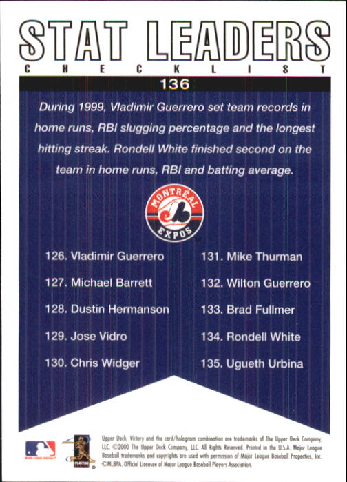 B3902- 2000 Upper Deck Victory BB #s 1-250 +Rookies -You Pick- 15+ FREE US SHIP - Bild 271 von 496