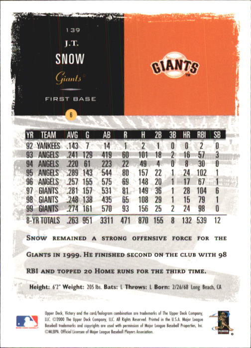 B3902- 2000 Upper Deck Victory BB #s 1-250 +Rookies -You Pick- 15+ FREE US SHIP - Bild 277 von 496