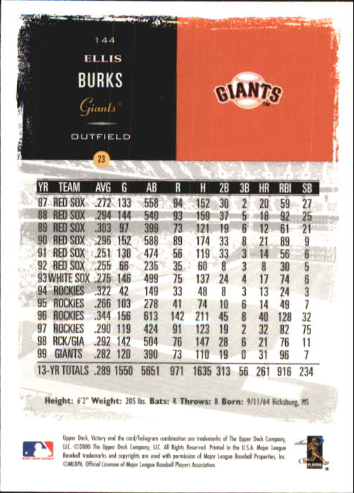 B3902- 2000 Upper Deck Victory BB #s 1-250 +Rookies -You Pick- 15+ FREE US SHIP - Bild 287 von 496