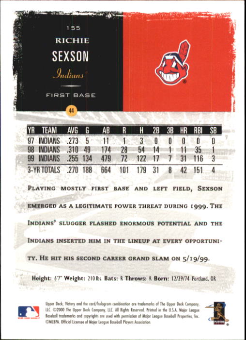 B3902- 2000 Upper Deck Victory BB #s 1-250 +Rookies -You Pick- 15+ FREE US SHIP - Bild 309 von 496