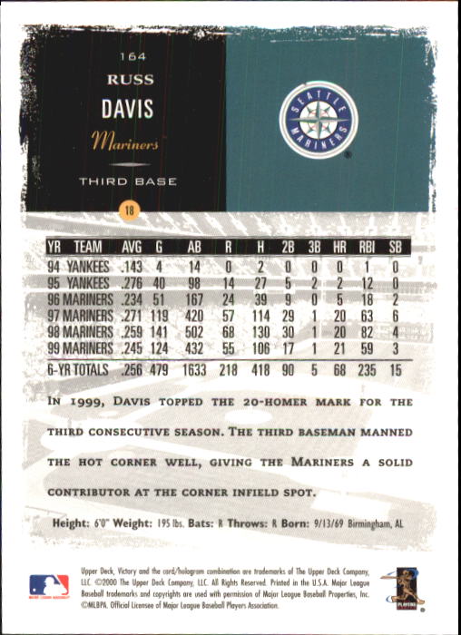 B3902- 2000 Upper Deck Victory BB #s 1-250 +Rookies -You Pick- 15+ FREE US SHIP - Bild 327 von 496