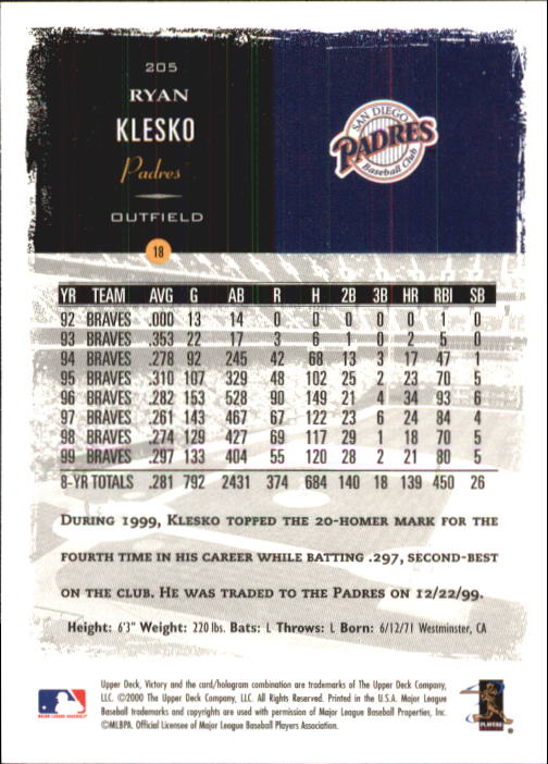 B3902- 2000 Upper Deck Victory BB #s 1-250 +Rookies -You Pick- 15+ FREE US SHIP - Bild 407 von 496