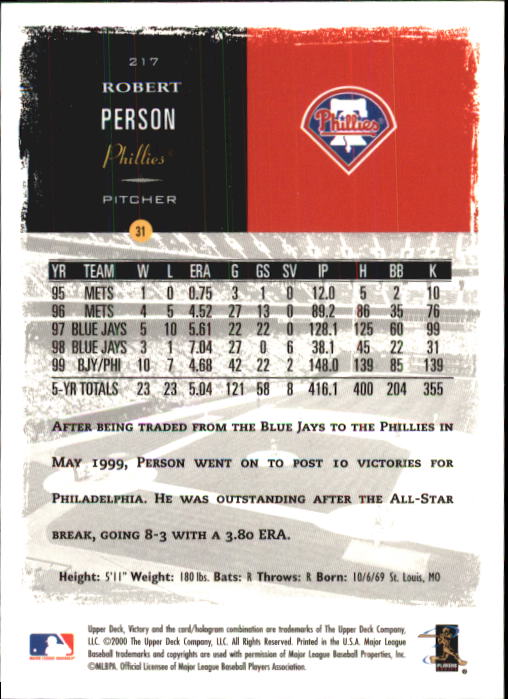 B3902- 2000 Upper Deck Victory BB #s 1-250 +Rookies -You Pick- 15+ FREE US SHIP - Bild 431 von 496