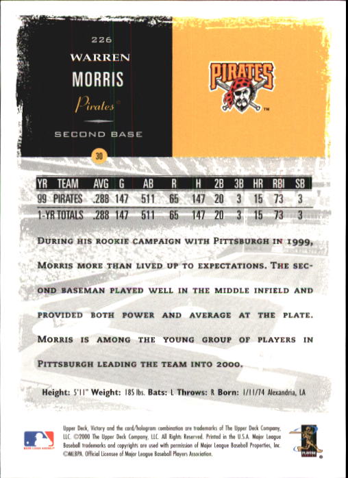 B3902- 2000 Upper Deck Victory BB #s 1-250 +Rookies -You Pick- 15+ FREE US SHIP - Bild 449 von 496