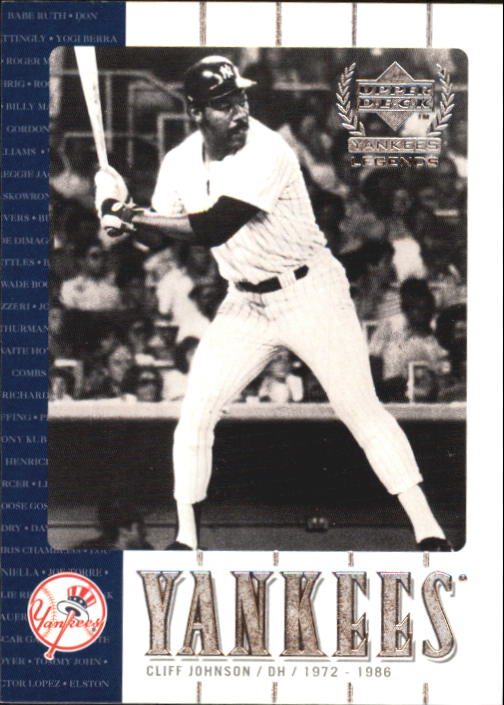 2000 Upper Deck Yankees Legends #41 Cliff Johnson