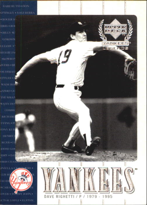 2000 Upper Deck Yankees Legends #46 Dave Righetti
