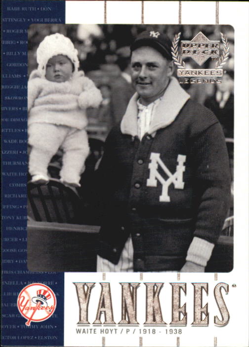 2000 Upper Deck Yankees Legends #48 Waite Hoyt