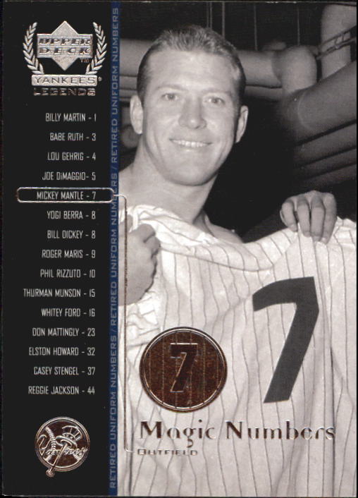 2000 Upper Deck Yankees Legends #55 Mickey Mantle MN