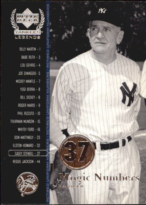 2000 Upper Deck Yankees Legends #64 Casey Stengel MN