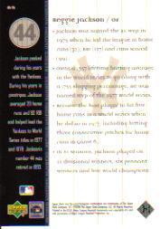 2000 Upper Deck Yankees Legends #65 Reggie Jackson MN back image