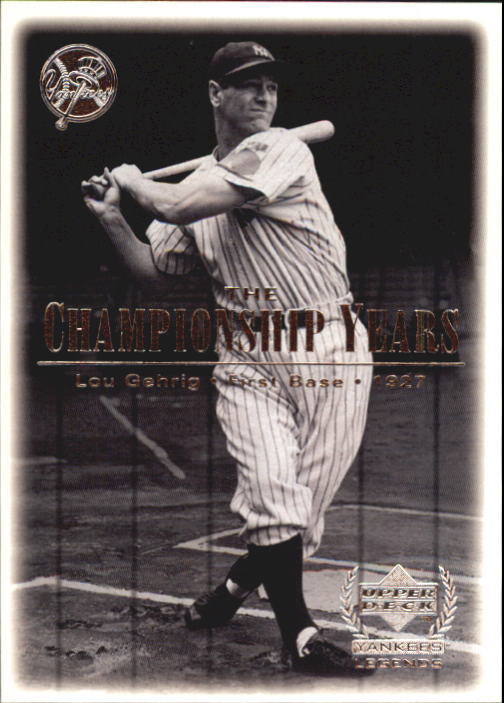 2000 Upper Deck Yankees Legends #67 Lou Gehrig '27 TCY