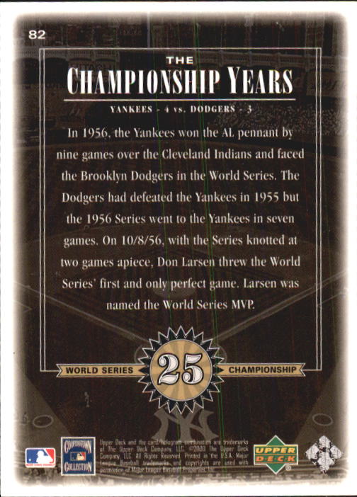 2000 Upper Deck Yankees Legends #82 Don Larsen '56 TCY back image