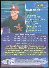 2000 Finest Refractors #205 Craig Biggio back image