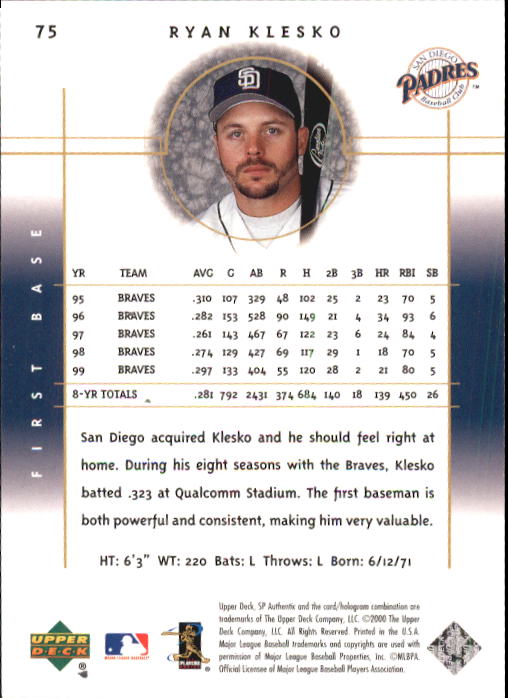 A1283- 2000 SP Authentic BB Card #s 1-195 +Inserts -You Pick- 15+ FREE US SHIP - Picture 145 of 215