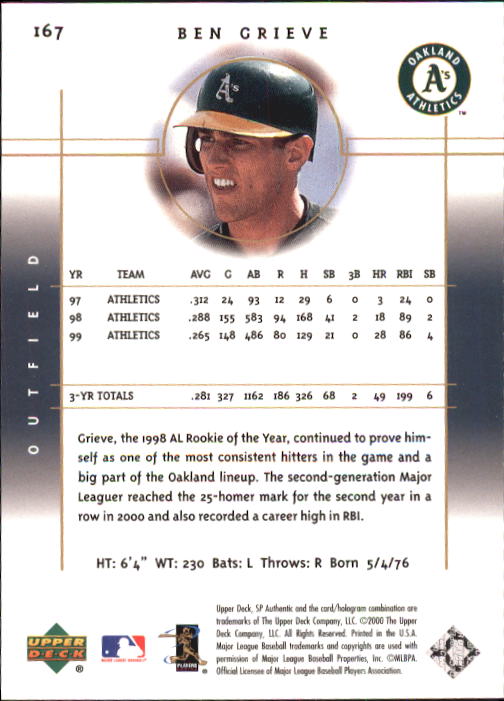 A1283- 2000 SP Authentic BB Card #s 1-195 +Inserts -You Pick- 15+ FREE US SHIP - Picture 175 of 215