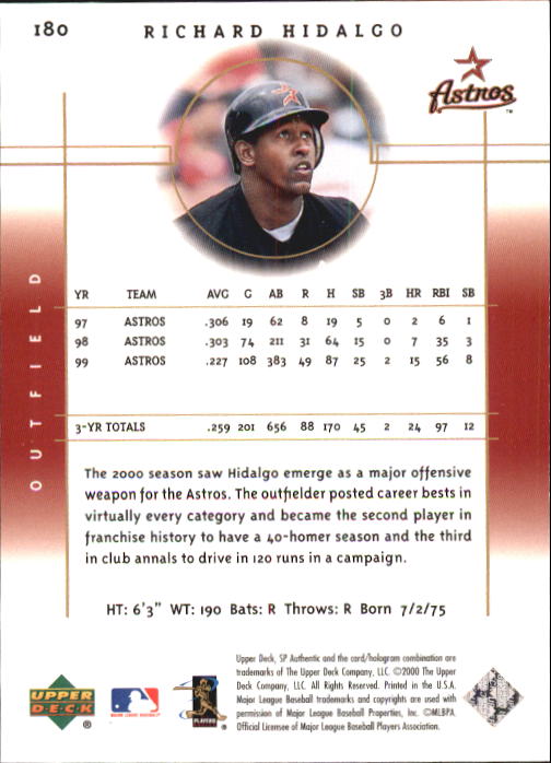 A1283- 2000 SP Authentic BB Card #s 1-195 +Inserts -You Pick- 15+ FREE US SHIP - Picture 181 of 215