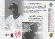 2000 SP Authentic Chirography #AS Alfonso Soriano back image