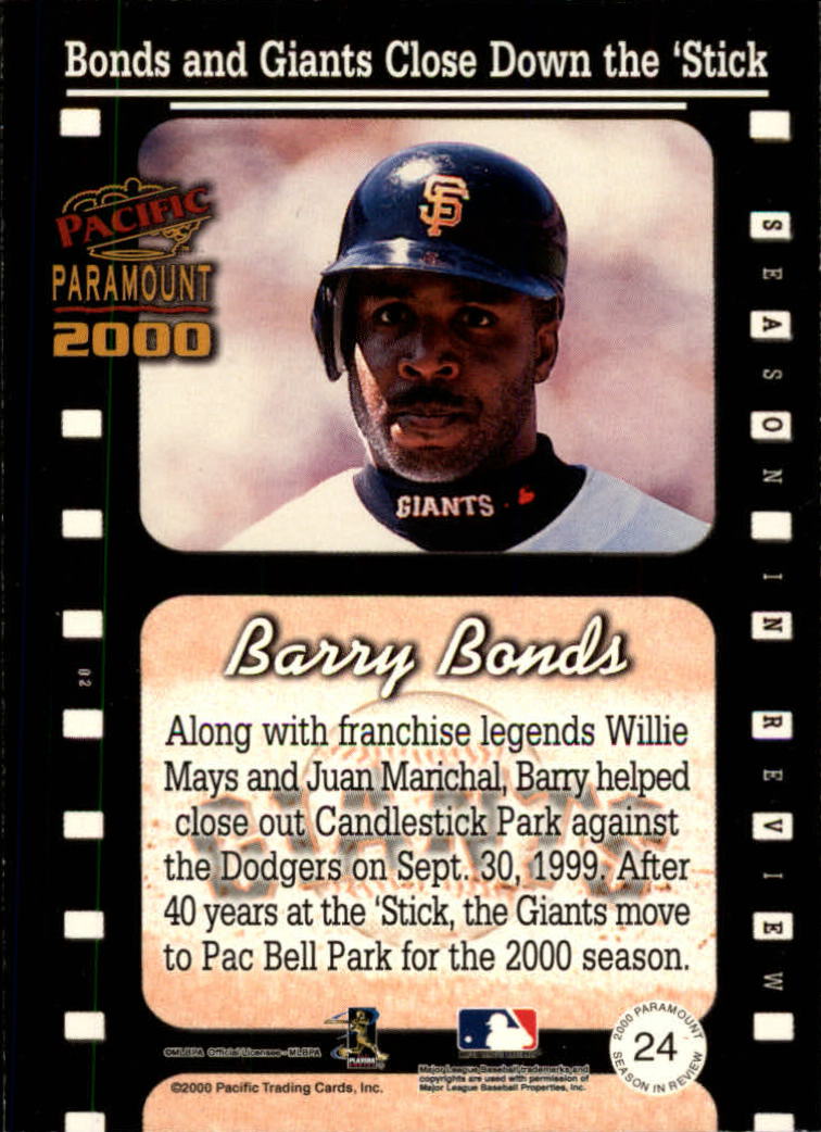 2000 Paramount Season in Review #24 Barry Bonds