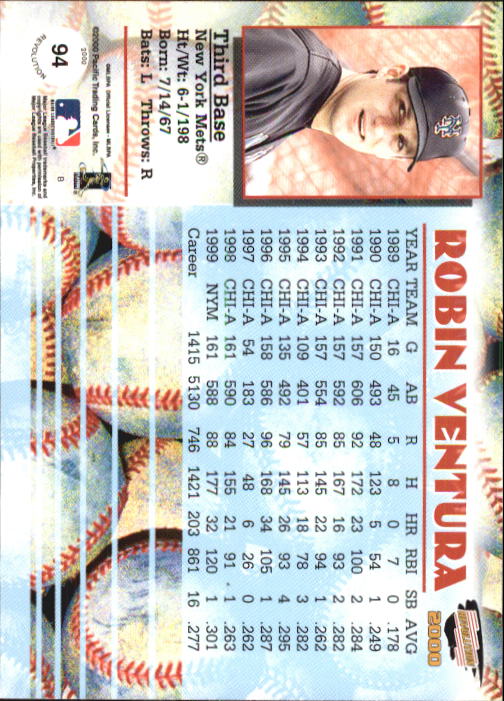 2000 Revolution #94 Robin Ventura back image