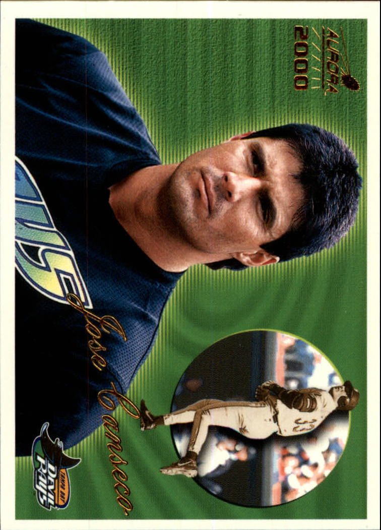 Jose Canseco signed Baseball Card (Tampa Bay Devil Rays) 2000