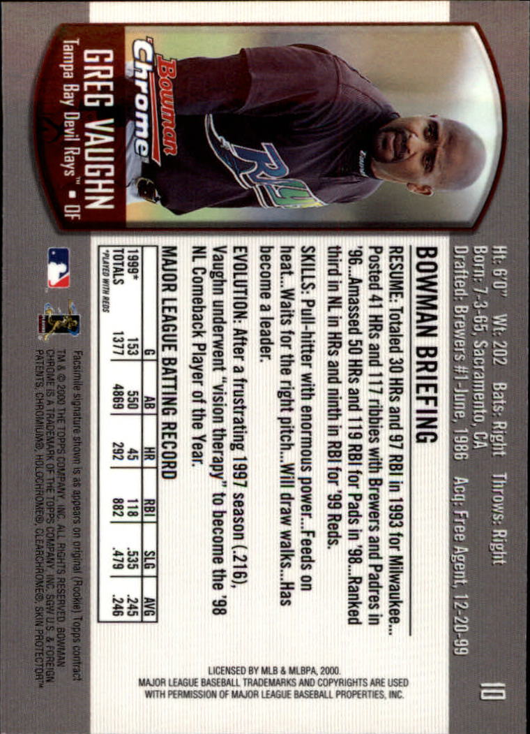 A8360- 2000 Bowman Chrome BB Cards 1-266 +Rookies -You Pick- 15+ FREE US SHIP - Picture 9 of 355