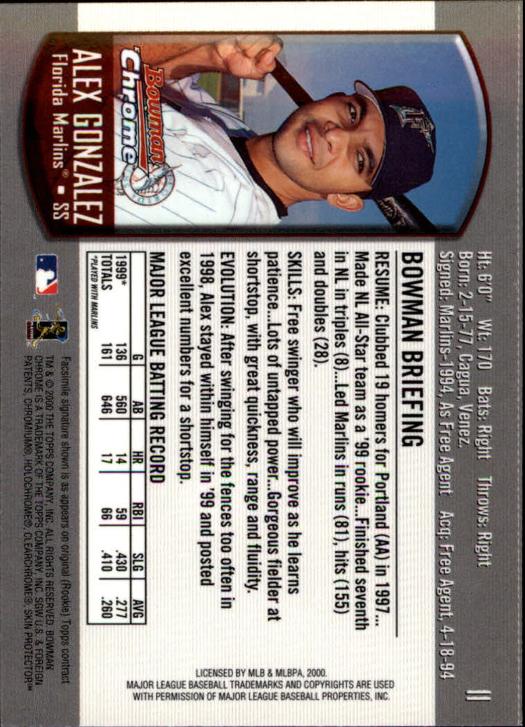 A8360- 2000 Bowman Chrome BB Cards 1-266 +Rookies -You Pick- 15+ FREE US SHIP - Picture 11 of 355
