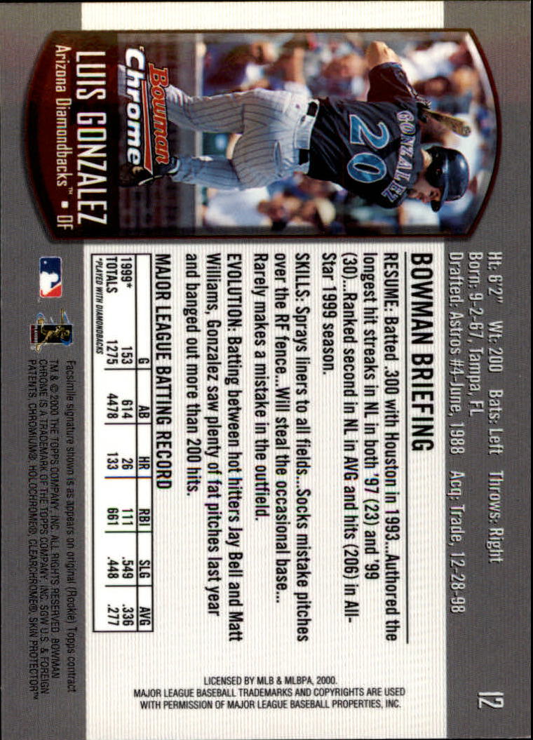 A8360- 2000 Bowman Chrome BB Cards 1-266 +Rookies -You Pick- 15+ FREE US SHIP - Picture 13 of 355