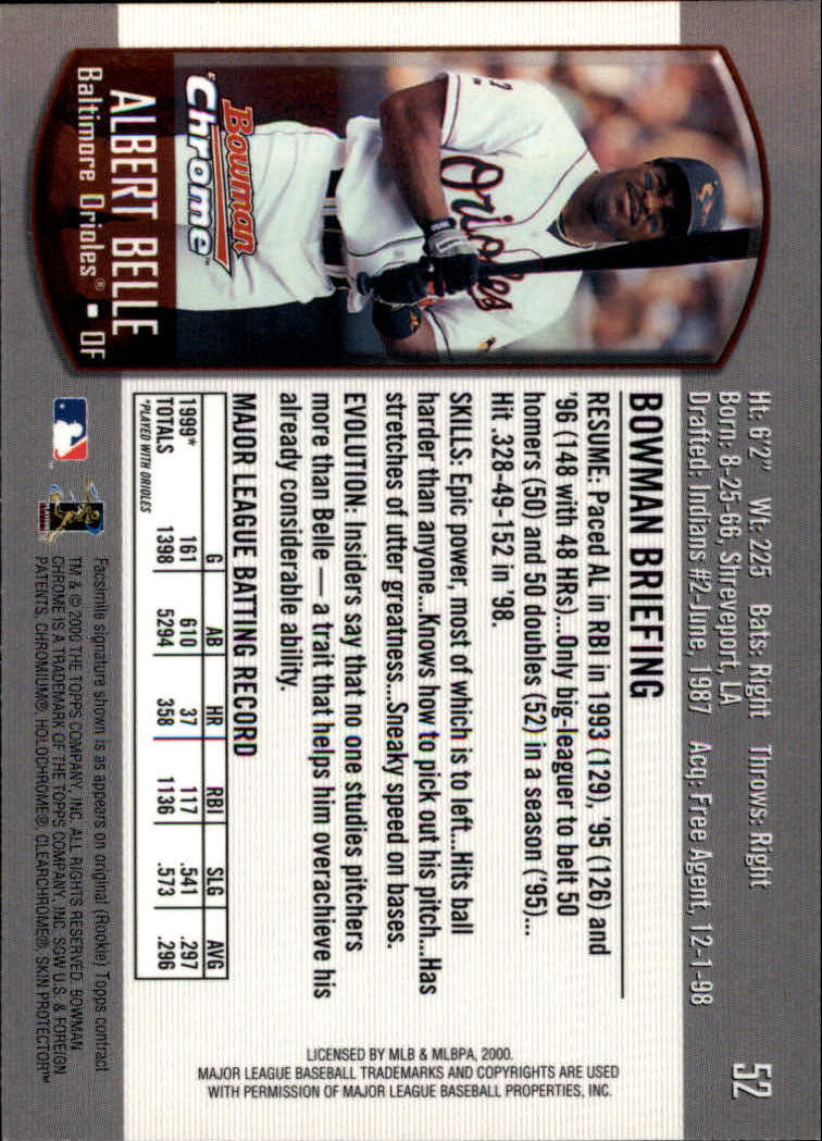 A8360- 2000 Bowman Chrome BB Cards 1-266 +Rookies -You Pick- 15+ FREE US SHIP - Picture 60 of 355