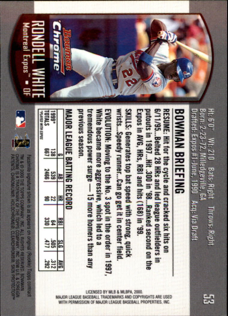 A8360- 2000 Bowman Chrome BB Cards 1-266 +Rookies -You Pick- 15+ FREE US SHIP - Picture 62 of 355