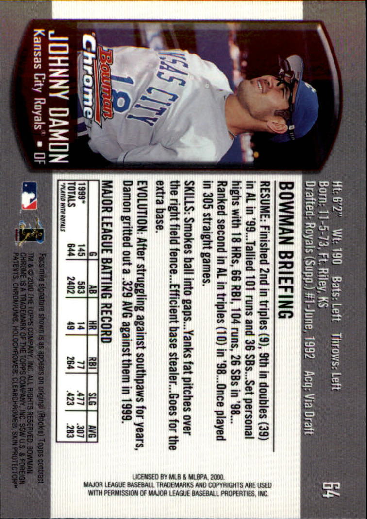 A8360- 2000 Bowman Chrome BB Cards 1-266 +Rookies -You Pick- 15+ FREE US SHIP - Picture 76 of 355