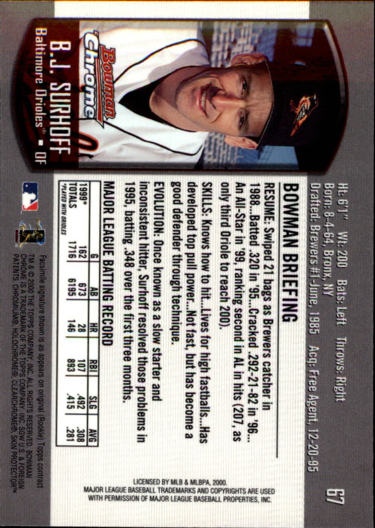 A8360- 2000 Bowman Chrome BB Cards 1-266 +Rookies -You Pick- 15+ FREE US SHIP - Picture 78 of 355