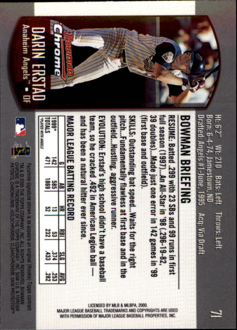 A8360- 2000 Bowman Chrome BB Cards 1-266 +Rookies -You Pick- 15+ FREE US SHIP - Picture 86 of 355