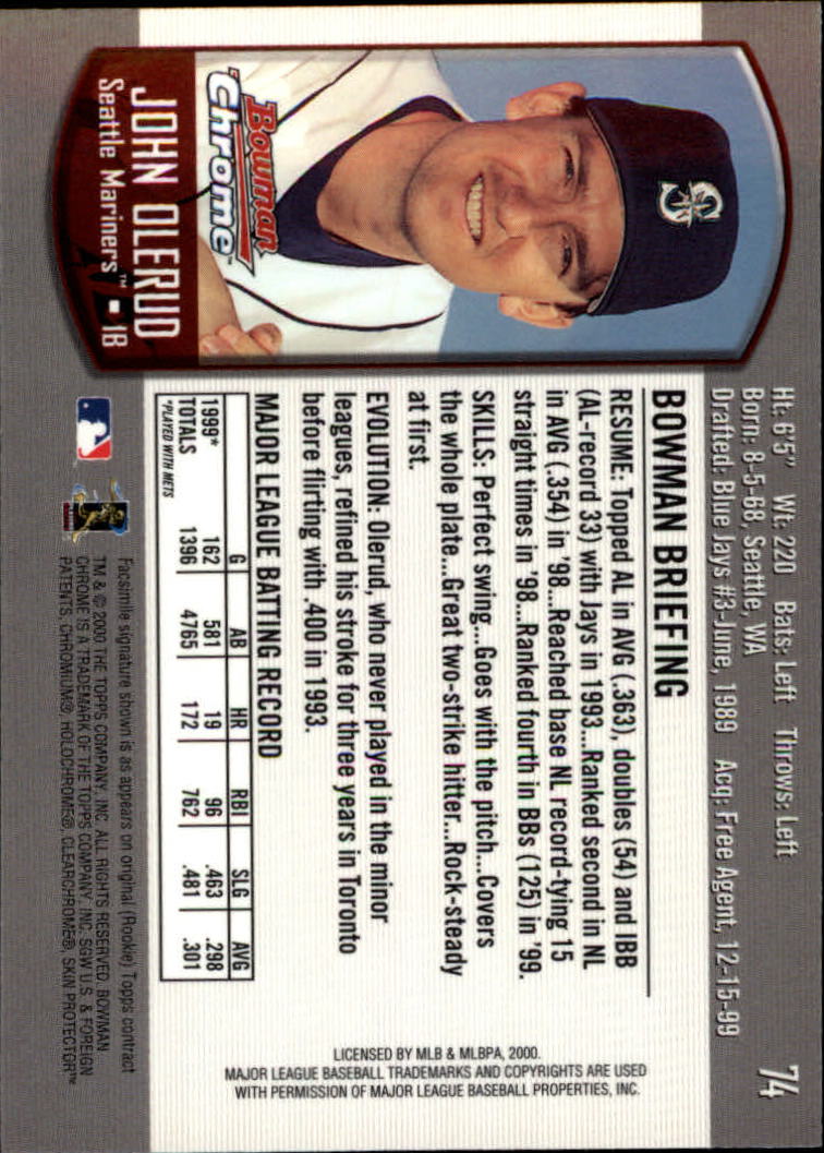 A8360- 2000 Bowman Chrome BB Cards 1-266 +Rookies -You Pick- 15+ FREE US SHIP - Picture 92 of 355