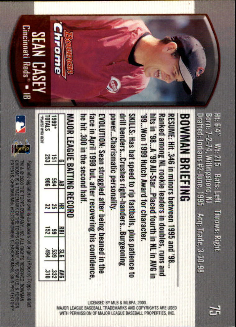 A8360- 2000 Bowman Chrome BB Cards 1-266 +Rookies -You Pick- 15+ FREE US SHIP - Picture 94 of 355
