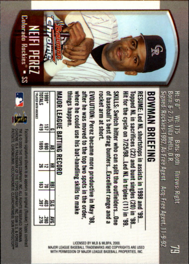 A8360- 2000 Bowman Chrome BB Cards 1-266 +Rookies -You Pick- 15+ FREE US SHIP - Picture 100 of 355