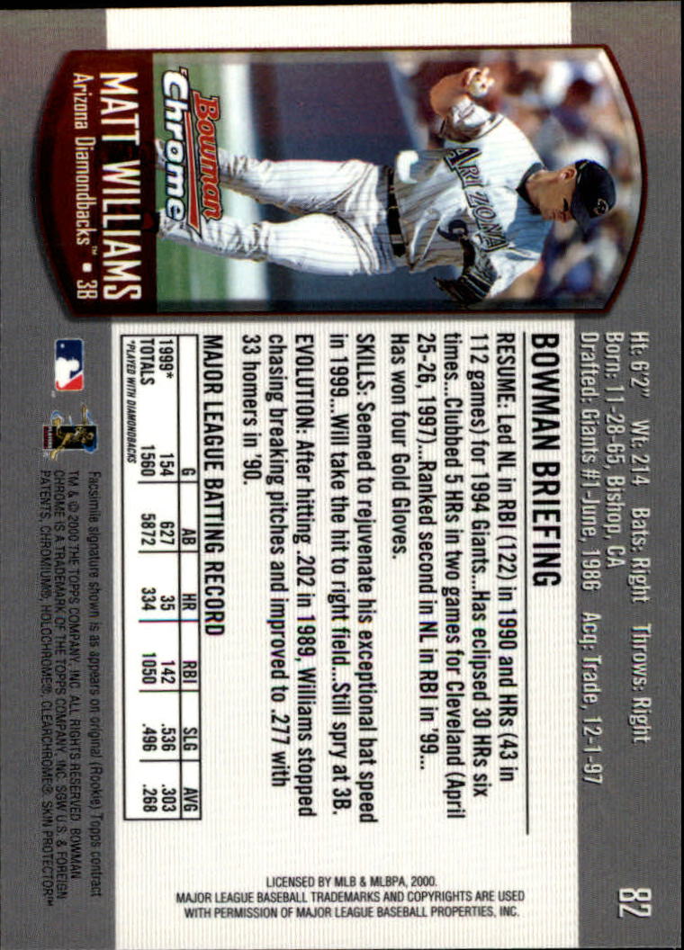 A8360- 2000 Bowman Chrome BB Cards 1-266 +Rookies -You Pick- 15+ FREE US SHIP - Picture 104 of 355