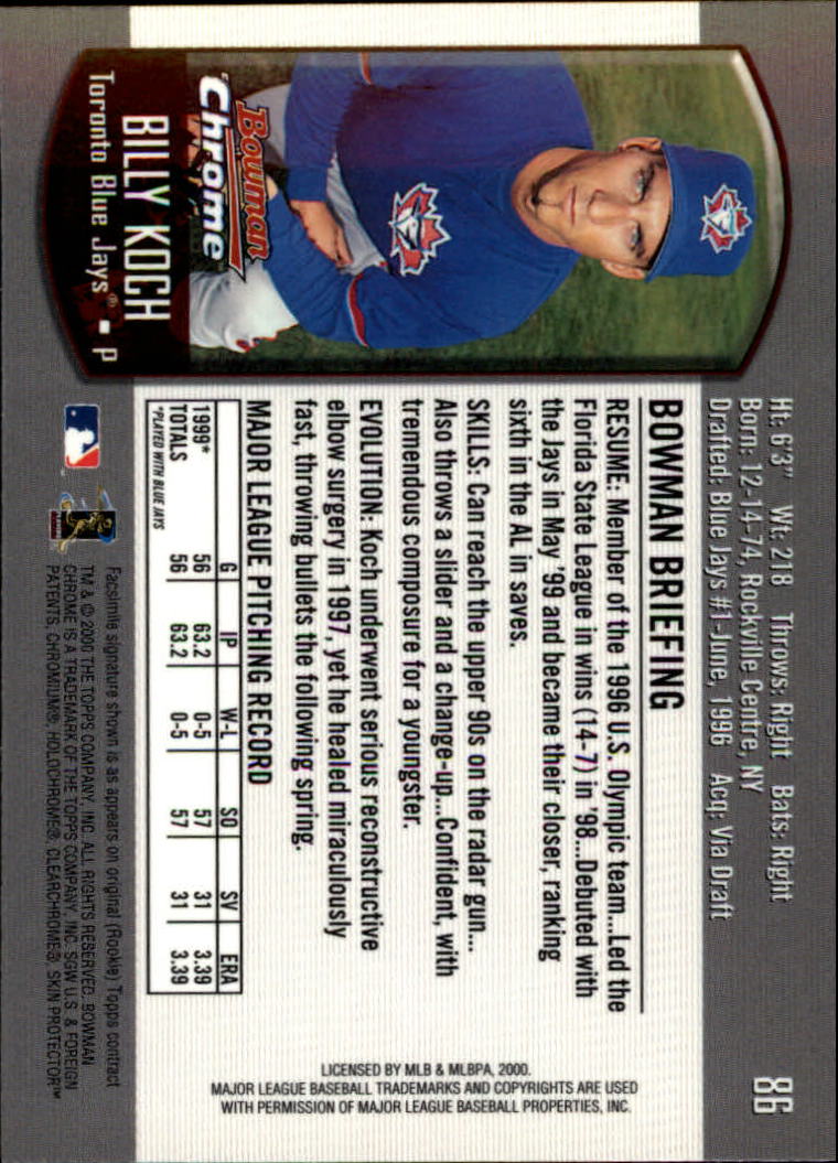 A8360- 2000 Bowman Chrome BB Cards 1-266 +Rookies -You Pick- 15+ FREE US SHIP - Picture 112 of 355