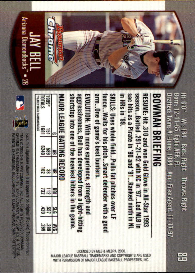 A8360- 2000 Bowman Chrome BB Cards 1-266 +Rookies -You Pick- 15+ FREE US SHIP - Picture 118 of 355