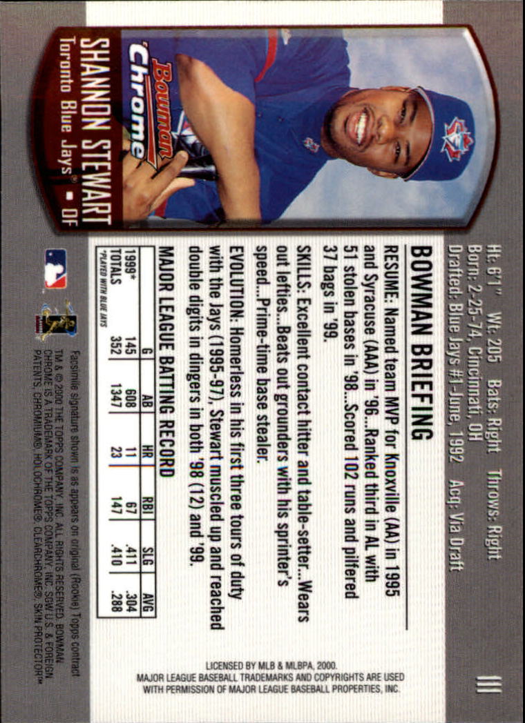 A8360- 2000 Bowman Chrome BB Cards 1-266 +Rookies -You Pick- 15+ FREE US SHIP - Picture 137 of 355