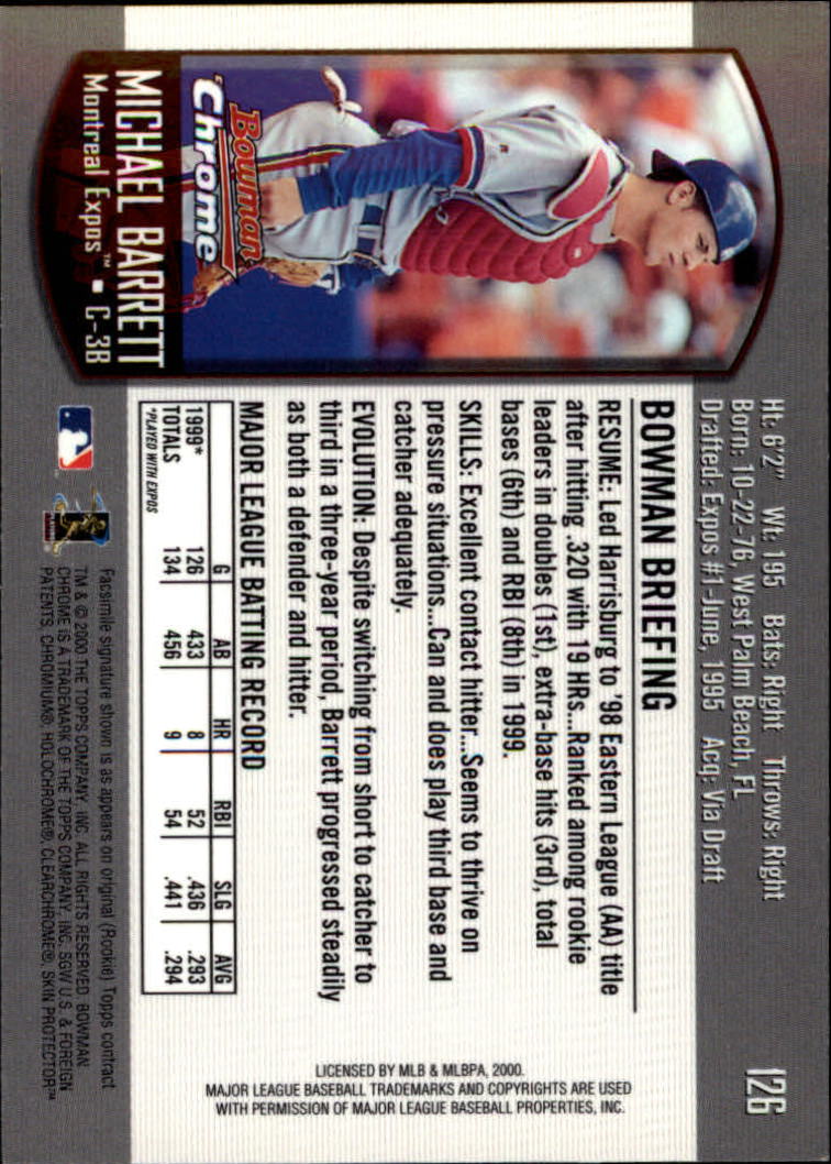 A8360- 2000 Bowman Chrome BB Cards 1-266 +Rookies -You Pick- 15+ FREE US SHIP - Picture 156 of 355
