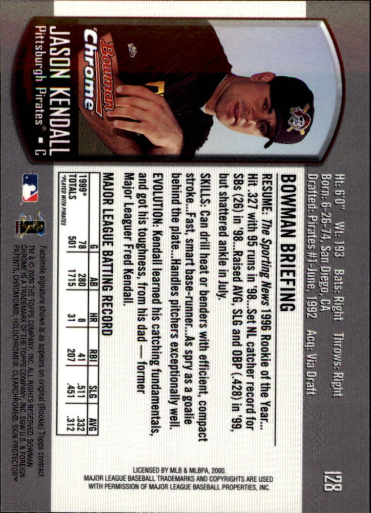 A8360- 2000 Bowman Chrome BB Cards 1-266 +Rookies -You Pick- 15+ FREE US SHIP - Picture 158 of 355