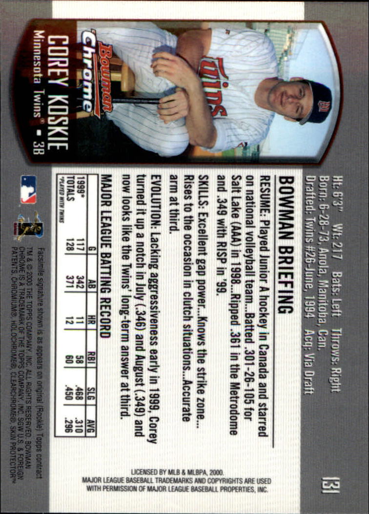 A8360- 2000 Bowman Chrome BB Cards 1-266 +Rookies -You Pick- 15+ FREE US SHIP - Picture 162 of 355