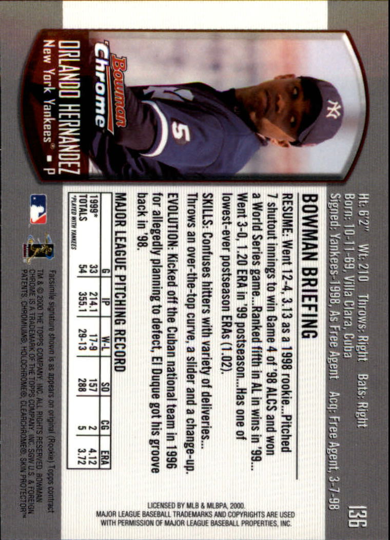 A8360- 2000 Bowman Chrome BB Cards 1-266 +Rookies -You Pick- 15+ FREE US SHIP - Picture 164 of 355
