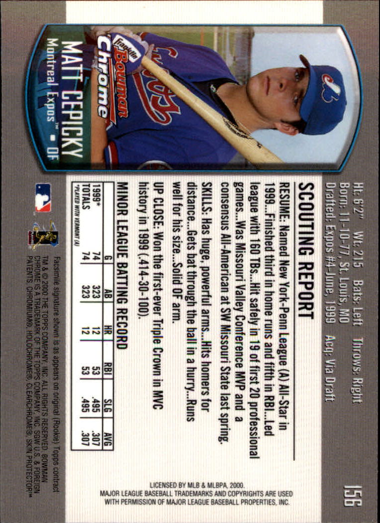A8360- 2000 Bowman Chrome BB Cards 1-266 +Rookies -You Pick- 15+ FREE US SHIP - Picture 193 of 355