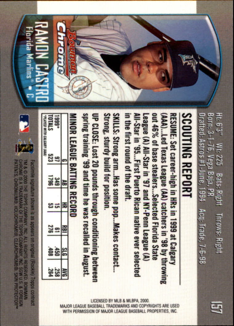 A8360- 2000 Bowman Chrome BB Cards 1-266 +Rookies -You Pick- 15+ FREE US SHIP - Picture 195 of 355