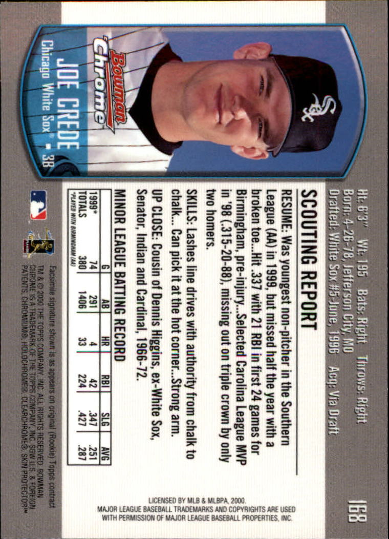 A8360- 2000 Bowman Chrome BB Cards 1-266 +Rookies -You Pick- 15+ FREE US SHIP - Picture 211 of 355