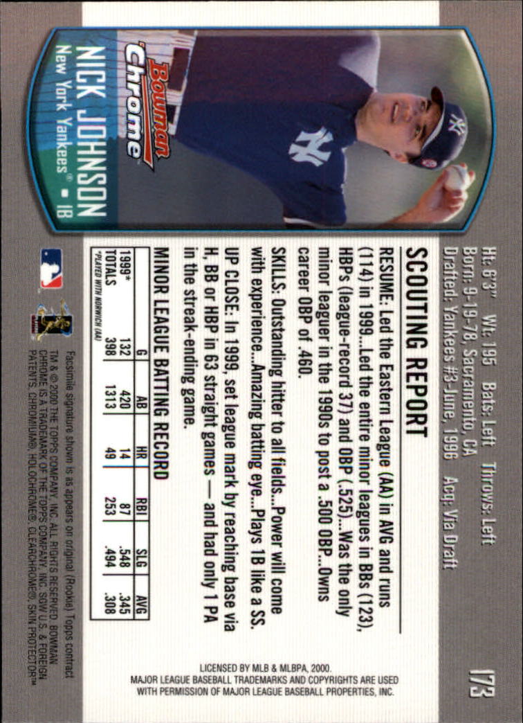 A8360- 2000 Bowman Chrome BB Cards 1-266 +Rookies -You Pick- 15+ FREE US SHIP - Picture 221 of 355